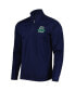 ფოტო #3 პროდუქტის Men's Navy Notre Dame Fighting Irish Textured Quarter-Zip Jacket