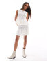 River Island crochet sleeveless top co-ord in white Белый, XS - EU 34 - фото #3