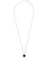 ფოტო #3 პროდუქტის Garnet (1-7/8 ct. t.w.) & Diamond Accent Double Heart 18" Pendant Necklace in 14k Gold-Plated Sterling Silver