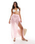 Фото #1 товара Threadbare beach maxi skirt in baby pink