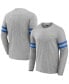 Фото #1 товара Men's NFL x Darius Rucker Collection by Heather Gray Los Angeles Chargers Henley Long Sleeve T-shirt
