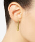 Polished Tube J Hoop Earrings in 18k Gold-Plated Sterling Silver, Created for Macy's