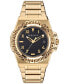 ფოტო #1 პროდუქტის Men's Swiss Greca Reaction Gold-Tone Stainless Steel Bracelet Watch 44mm