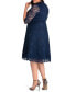 Фото #3 товара Women's Plus Size Mademoiselle Lace Cocktail Dress with Sleeves