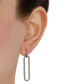 ფოტო #3 პროდუქტის Glitter Paperclip Doorknocker Drop Earrings in 10k Gold, Created for Macy's