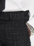 Фото #2 товара ASOS DESIGN skinny suit trousers in crosshatch in black