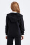 Фото #6 товара Толстовка для девочки с капюшоном DeFacto Basic-модель Y0944a622au