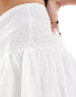 Pimkie shirred waist rara skirt in white