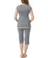 ფოტო #11 პროდუქტის Kimi & Kai Cindy Maternity Nursing Pajama Set