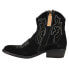 Dingo Daisy Mae Embroidery Zippered Cowboy Booties Womens Black Casual Boots DI8