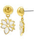 14k Gold-Plated Mother-of-Pearl Flower Drop Earrings