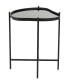 Фото #1 товара 19" x 19" x 21" Metal Abstract Wavy X-Shaped Base Accent Table
