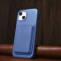 Фото #15 товара Чехол для iPhone 14 Plus ICARER из натуральной кожи с MagSafe Litchi Premium Leather Case синий