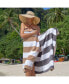 Фото #6 товара Reversible Luxury Beach Towel (35x70 in., 600 GSM), Striped Color Options, Oversized, Thick, Soft Ring Spun Cotton Resort Towel