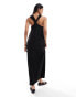 JDY sleeveless knot back maxi dress in black Черный, S - EU 36 - фото #2