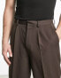 Фото #6 товара ASOS DESIGN oversized tapered smart trouser in chocolate brown