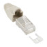 InLine Crimp Connector RJ45 8P8C shielded w. threader+bend protection - beige