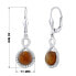 Silver earrings with natural Garnet Hesonite JST14710GRE