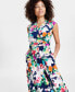 Фото #3 товара Women's Sleeveless Floral Fit & Flare Dress