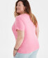 ფოტო #2 პროდუქტის Plus Size Short-Sleeve Henley Top, Created for Macy's