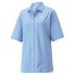 Puma Classics Collared Short Sleeve Button Up Shirt Womens Blue Casual Tops 5380