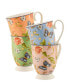 Фото #1 товара Cottage Garden Footed Mugs, Set of 4
