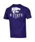 Фото #4 товара Men's Purple Kansas State Wildcats Stack 2-Hit T-shirt