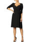 Фото #1 товара Women's Sweetheart Knit Wrap Dress with 3/4 Sleeves