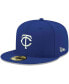 Men's Royal Minnesota Twins Logo White 59FIFTY Fitted Hat