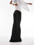 Topshop ruched side maxi skirt in black