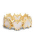Womens Heart Bracelet - Gold-Tone Stretch Bracelet with Rhinestone Embellishments
