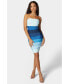 Фото #1 товара Women's Strapless Colorblock Bandage Midi