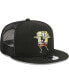 ფოტო #2 პროდუქტის Men's Black SpongeBob SquarePants Trucker 9FIFTY Snapback Hat