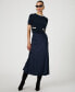 ფოტო #9 პროდუქტის Women's Ennis Satin Midi Skirt