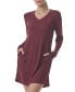 Women's Ribbed Long-Sleeve Sleepshirt