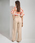 ფოტო #11 პროდუქტის Women's Drapey Organza Belted Wide-Leg Pants