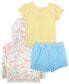 Baby Girls Windbreaker, Rainbow T-Shirt and Shorts, 3 Piece Set