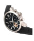 ფოტო #3 პროდუქტის Automatic Arthur Silver Case, Black Dial, Genuine Black Leather Watch 45mm
