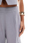 JDY wide leg tailored linen cargo trouser co-ord in grey grau, S - EU 36 - фото #3