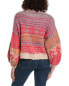 Rain + Rose Fuzzy Balloon Sleeve Sweater Women's