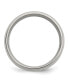 Stainless Steel with 14k Gold Inlay Polished 8mm Band Ring