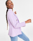 Фото #2 товара Women's Solid Faux Double-Breasted Blazer, Created for Macy's