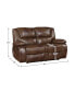 Фото #3 товара White Label Ouray 64" Leather Double Reclining Love Seat