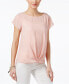 Фото #1 товара Футболка INC International Concepts Twist-Front блуза Розовый оттенок M