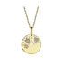 ფოტო #1 პროდუქტის Children's 14k Gold Plated with Cubic Zirconia Heart & Lucky Star Galaxy Medallion Pendant Necklace