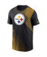 Men's Black Pittsburgh Steelers Yard Line Fashion Asbury T-shirt