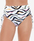 Фото #1 товара Купальный костюм женский Salt + Cove 281972 Juniors' Seeing Stripes High-Waist Bikini Bottoms, размер M