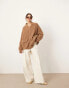 Фото #4 товара ASOS EDITION boucle knit oversized button through cardigan in camel