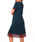 ფოტო #2 პროდუქტის Women's Zebra Patterned Sleep Shirt with Lace Detail and Bow Accent