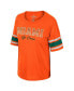 ფოტო #2 პროდუქტის Women's Orange Miami Hurricanes I'm Gliding Here Rhinestone T-shirt
